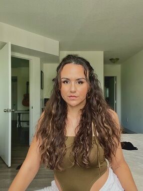 Commense Olive Green Solid Halter Bodysuit